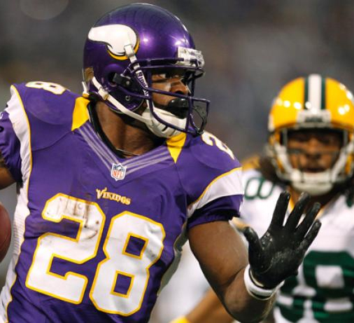 Adrian Peterson broke the 2,000 yard plateau and secured a playoff spot for the Vikings in the season finale in 2012.