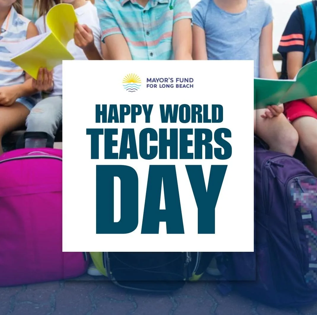 Happy World Teachers&rsquo; Day! 🌎✏️
Today we celebrate the teachers who inspire, uplift, and empower Long Beach students every day. Thank you for the dedication, creativity, and care you bring to our classrooms &mdash; you are shaping the next gene