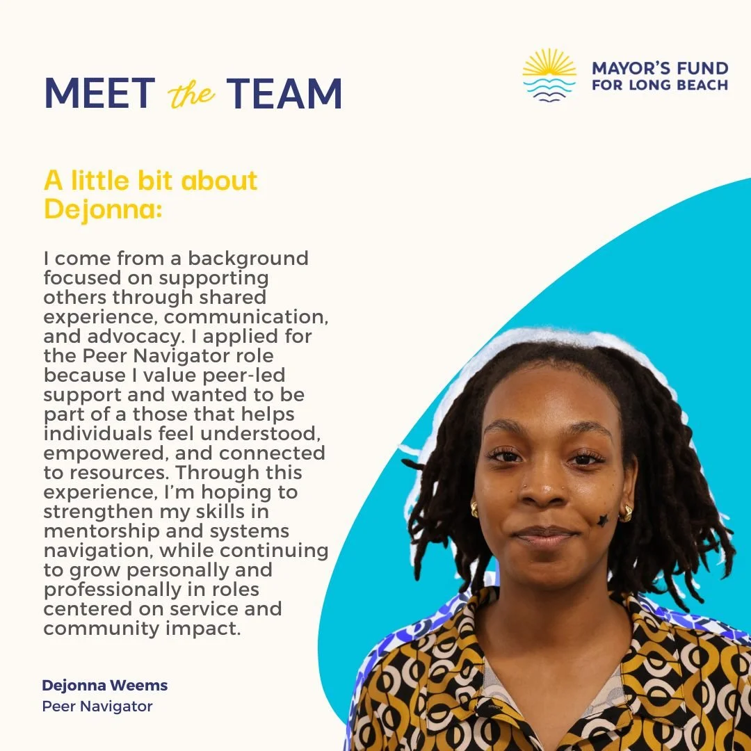 Meet Dejonna 👋

As a Peer Navigator, Dejonna is passionate about supporting others through shared experience, connection, and care. She believes in the power of peer-led support to help individuals feel understood, empowered, and connected to resour