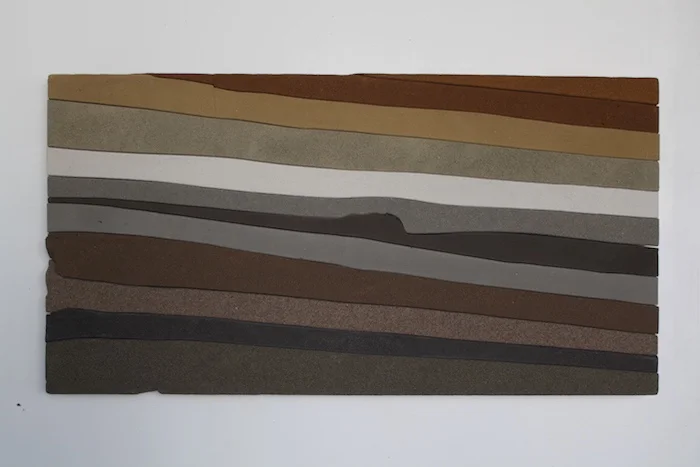  Funston  sand, paint, douglas fir  19-1/4” x 37” x 2” 