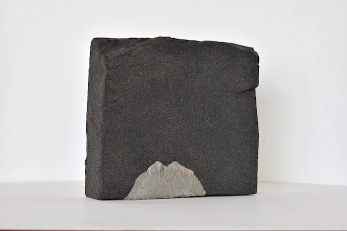  Tunnel  concrete, sand , paint, walnut   12” x 13” x 2-1/2”   