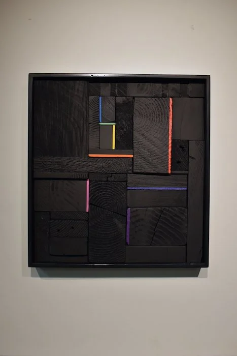  Black Spectrum  paint on panel  16 x 17 x 2.5  2022 