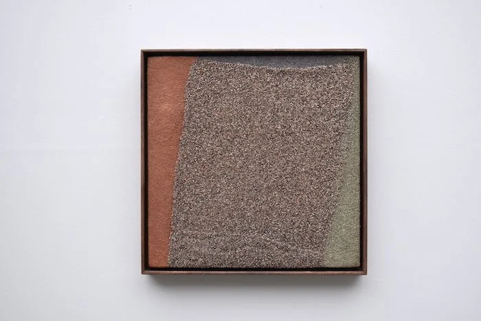  South beach sand, sediment on panel 11 x 12 x1.5 “ 2022 