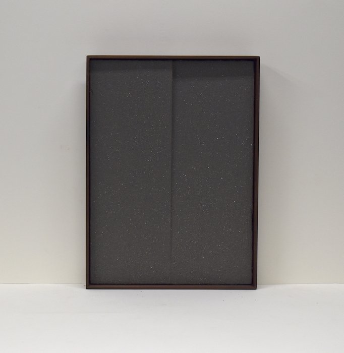  ash  8.25 x 11 x 1.5” ash on wood panel, redwood frame   2023 