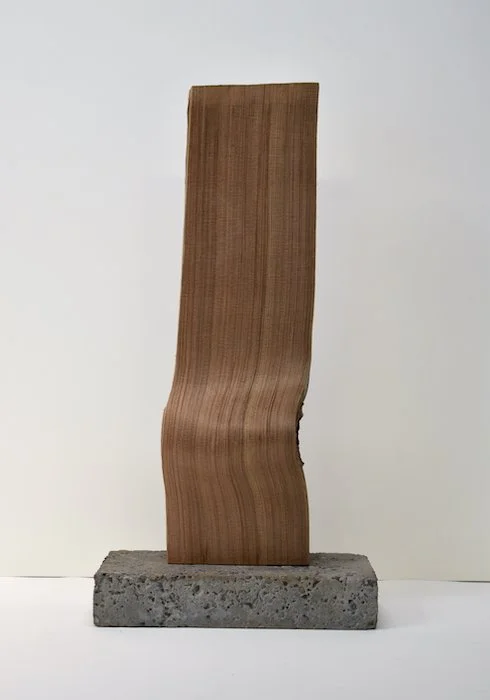  knot  10 x 20 x 5”  cedar on concrete pedestal   2023 