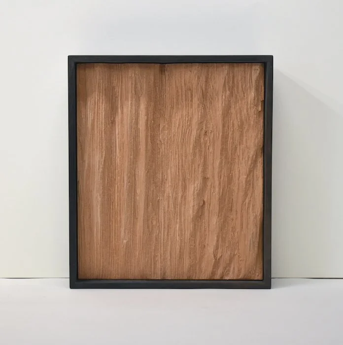  split  10 x 11 x 3”  douglas fir, oxidized walnut frame   2023 