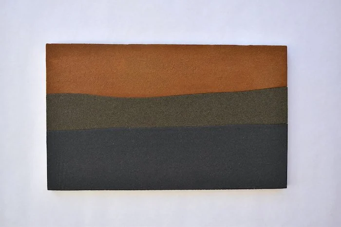  strada  12 × 21”  sand, sediment on panel  2024 