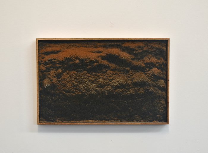  last light  11 × 16 “  sand, cement on panel—elm frame  2023  $750      