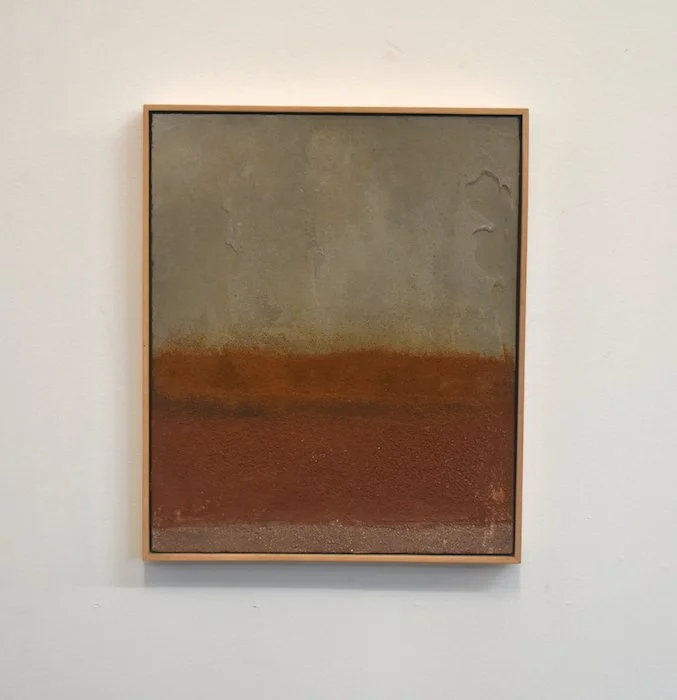  rothko horizon  sand, sediment on panel—acatia frame  11 × 14 “  2023  $600   