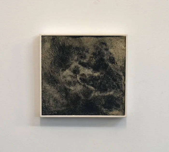  flow  9 x 9”  sand on panel  2023  $500 