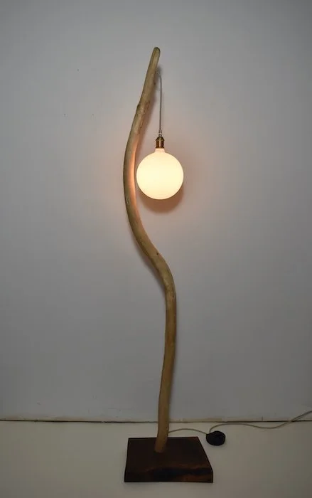  branch pendant  12 × 16” x 72”  driftwood, walnut base, tala LED bulb  2025  $1, 200 