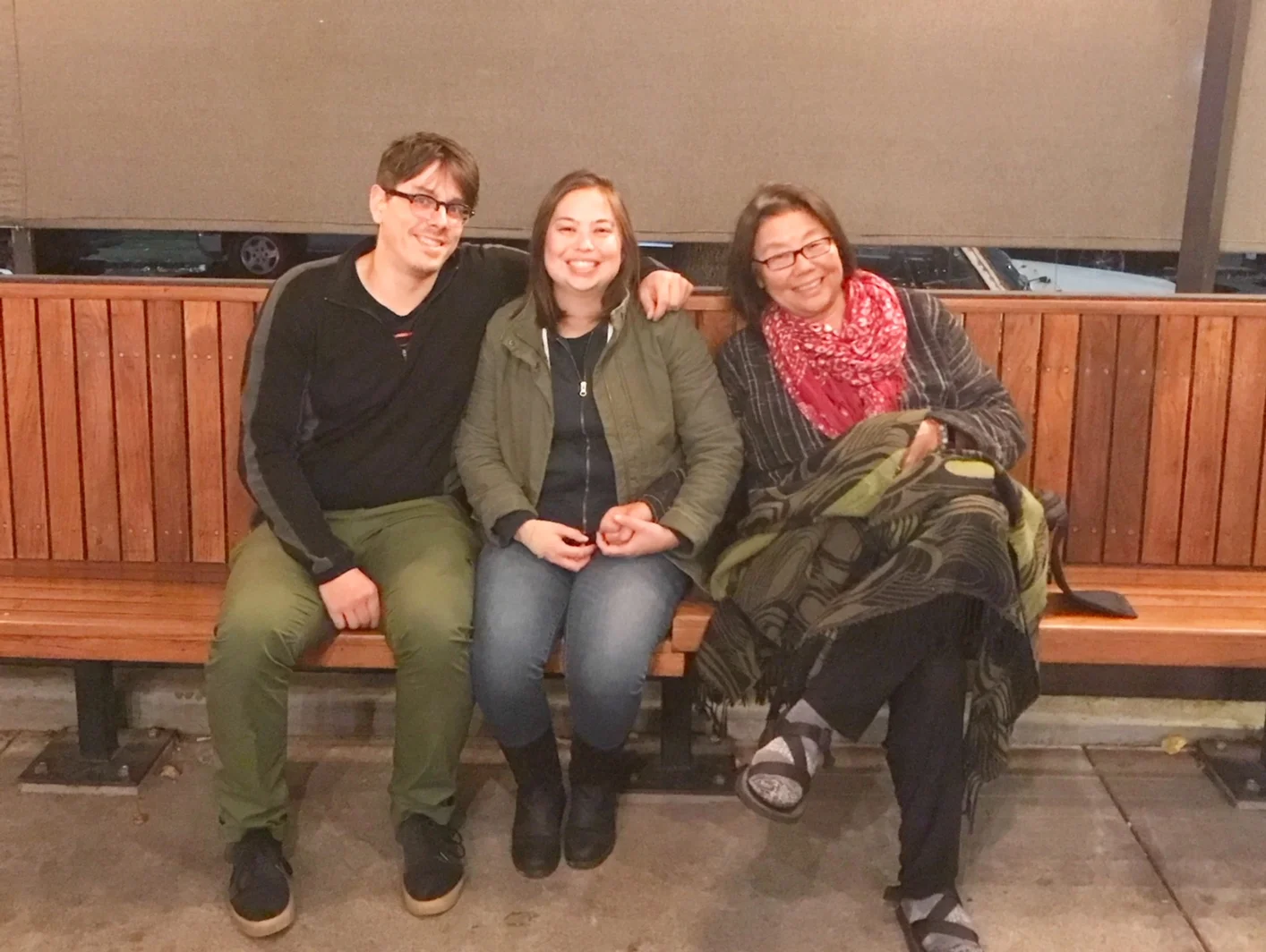 All of us, after an exhausting day in the hospital.