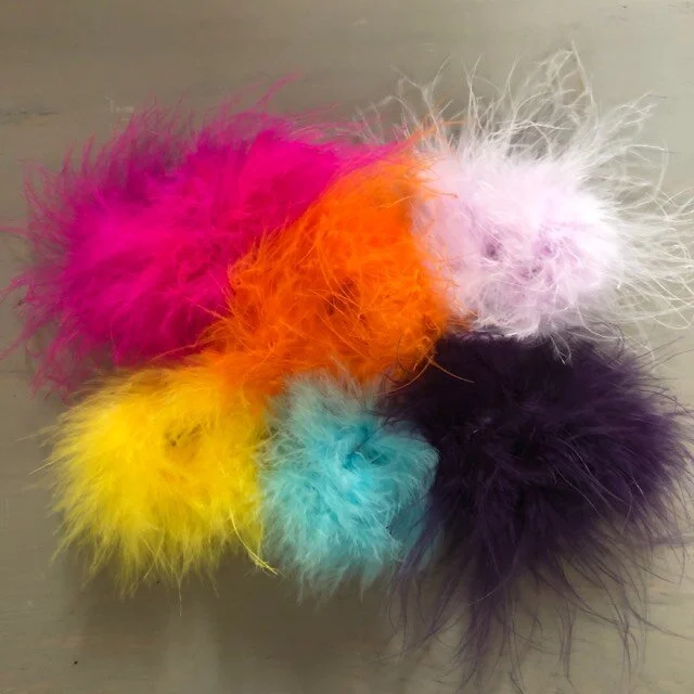 Marabou Feather Puff Puppet Hair