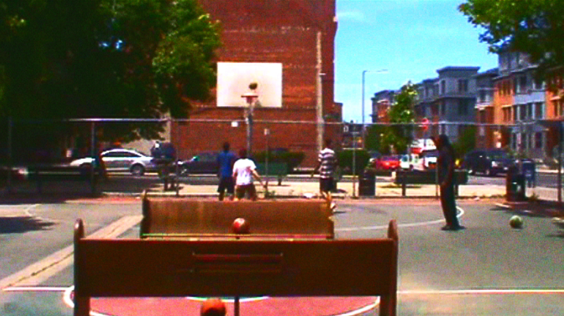  Installation image of FullCourt&nbsp;  video still  2015 