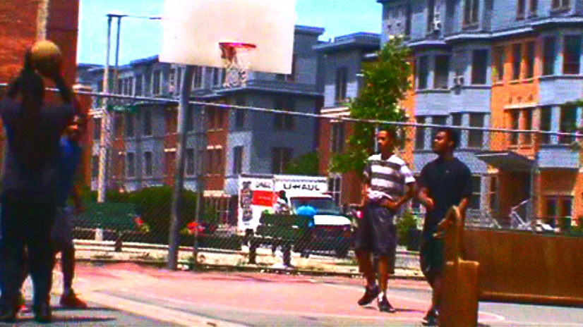  Installation image of FullCourt&nbsp;  video still  2015 