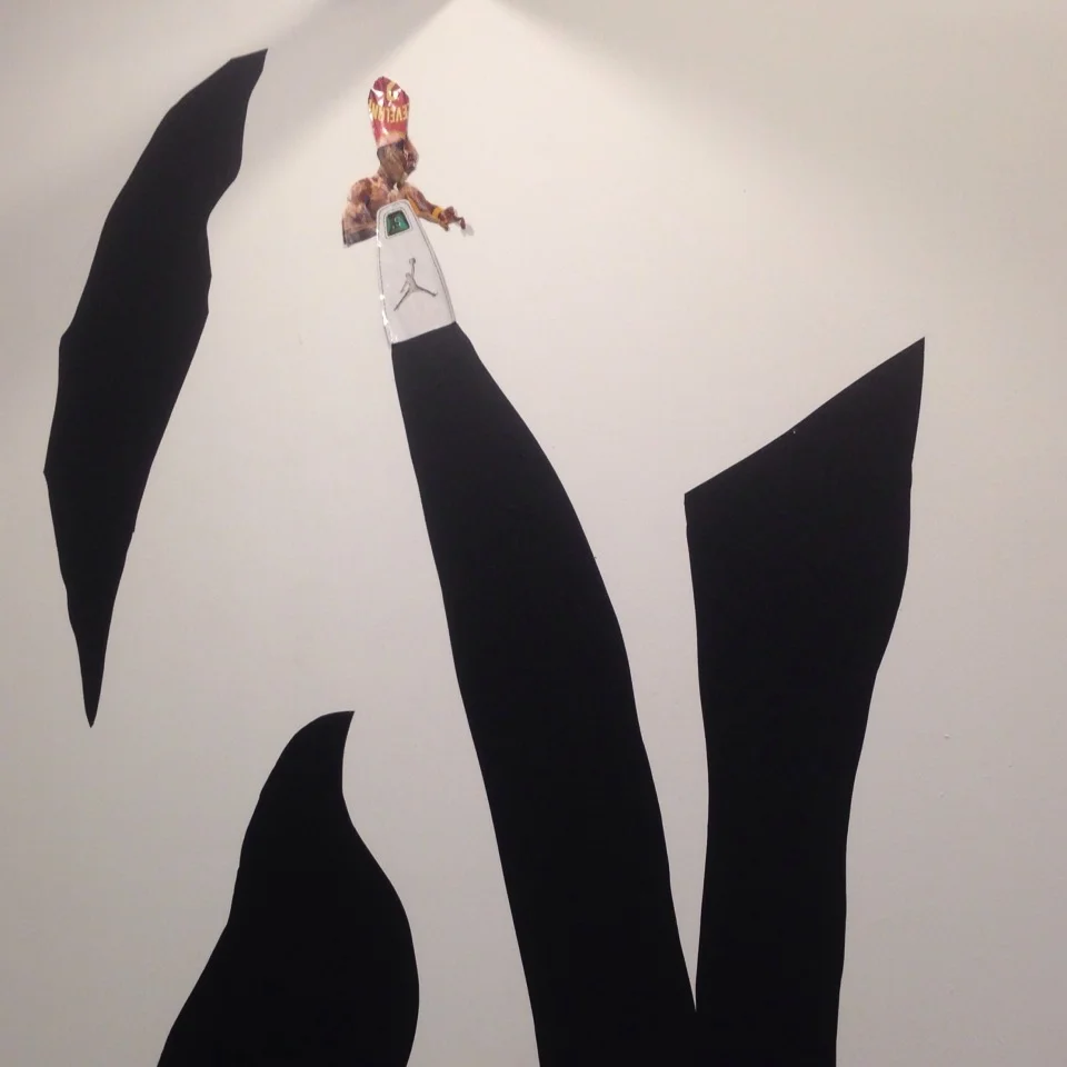  Detail from Final Ascension II  paper, black vinyl,&nbsp;  2014  &nbsp; 