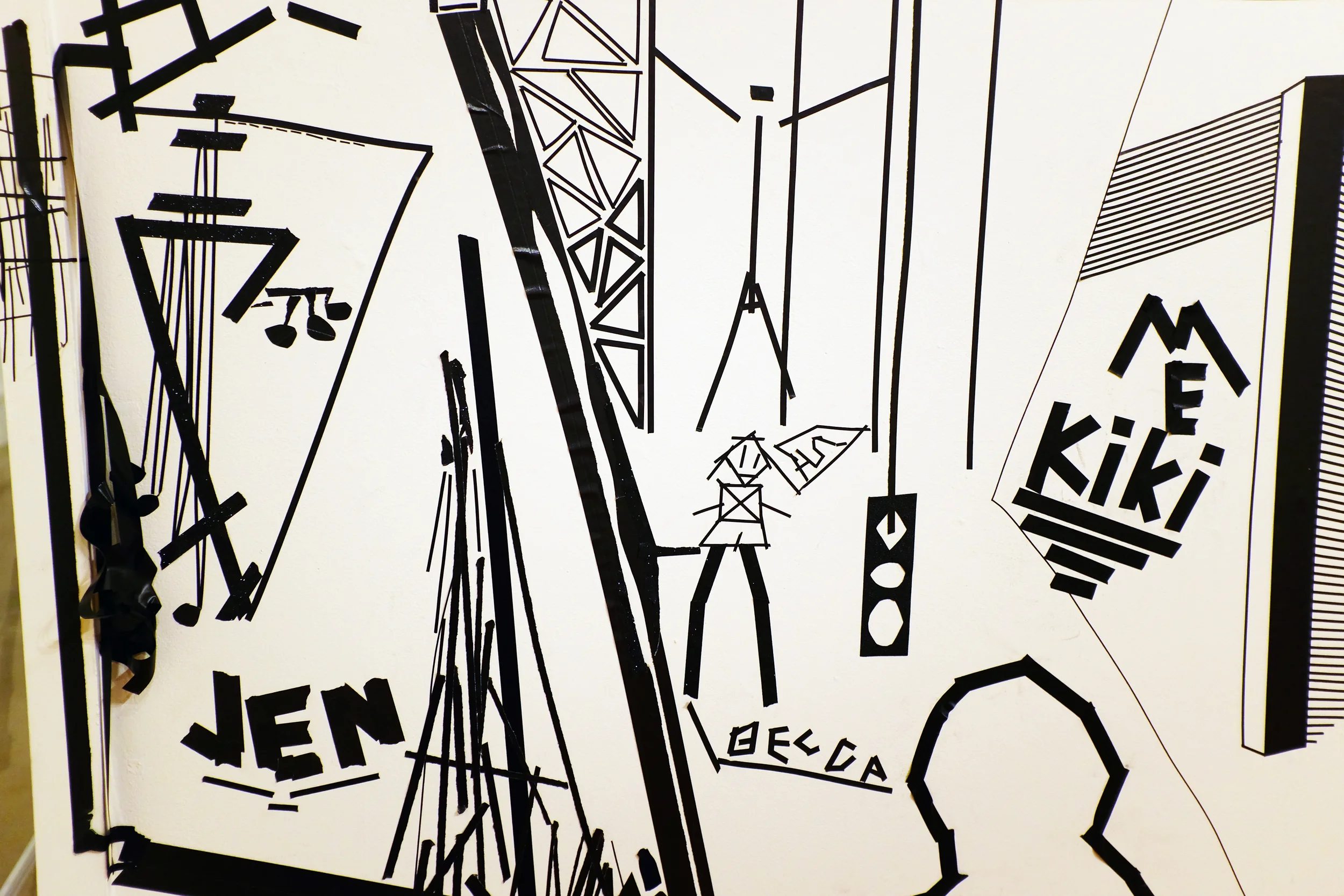  Detail image (Wall B)&nbsp;  A Path: Drills for Flight  digital image  2016 