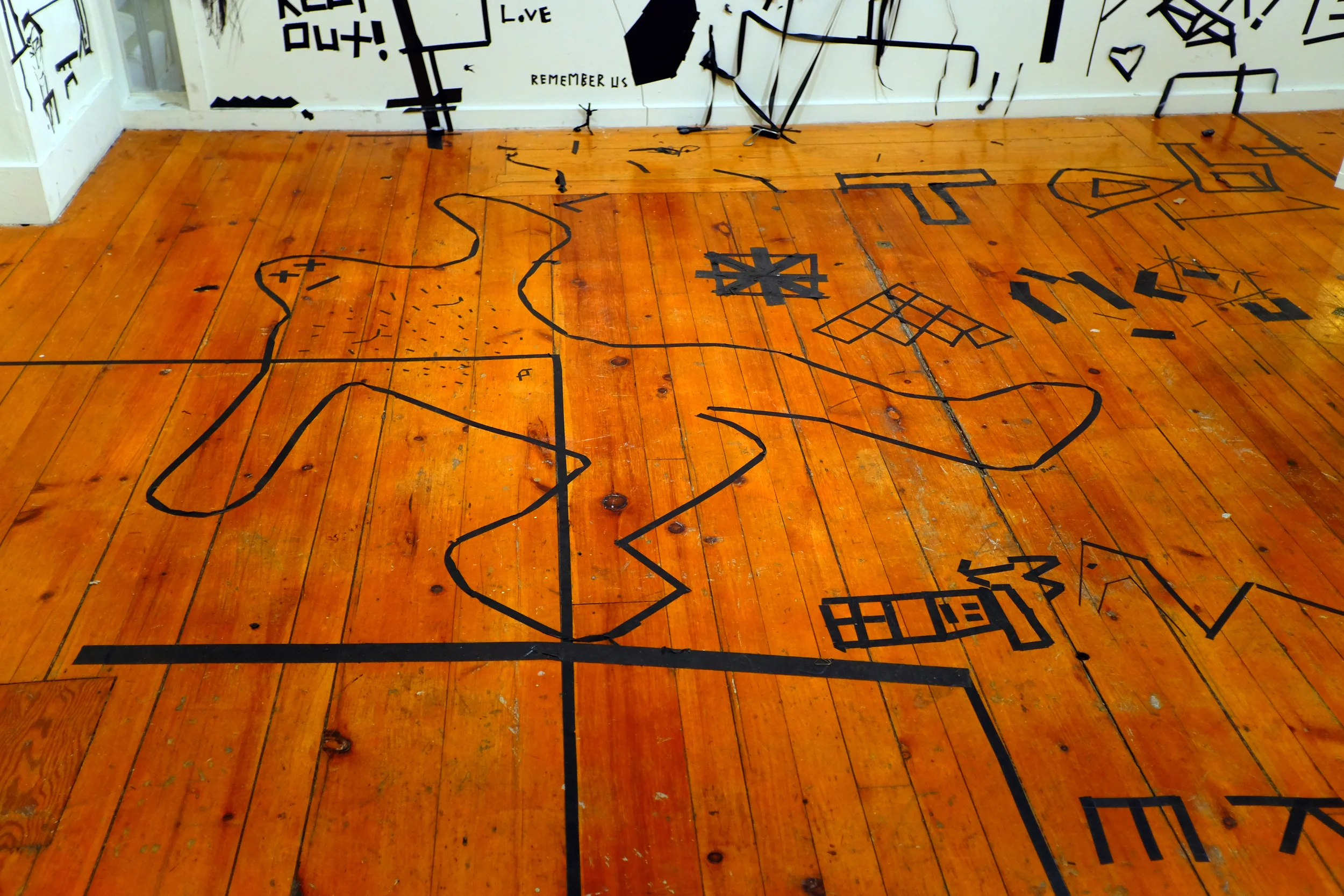  Detail image (Floor)&nbsp;  A Path: Drills for Flight  digital image  2016 