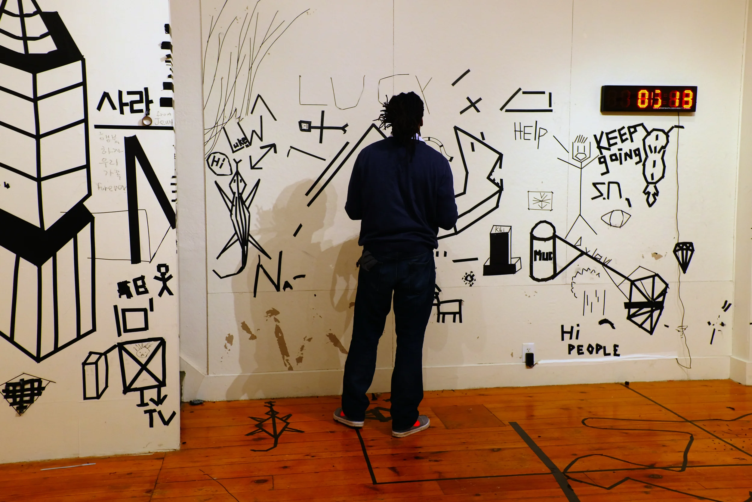  Detail shot (Wall A)  A Path: Drills for Flight  digital image  2016 