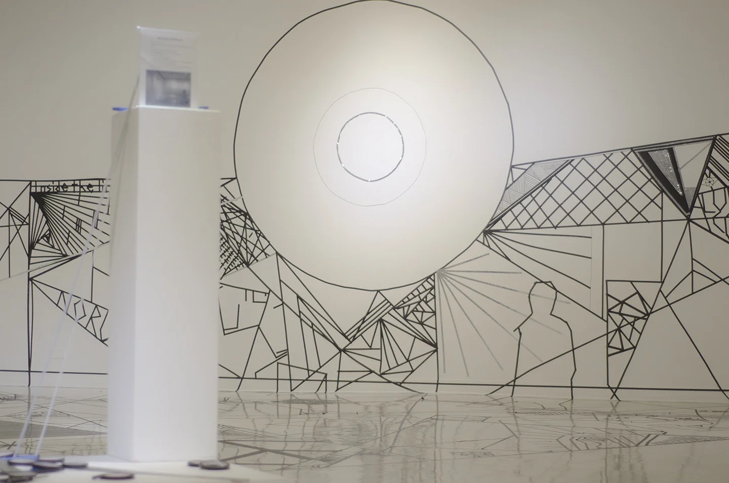  Installation shot of Center Court:&nbsp;E.S.G.T.L.  Digital print  2016  photo credit Jaypix Belmer  