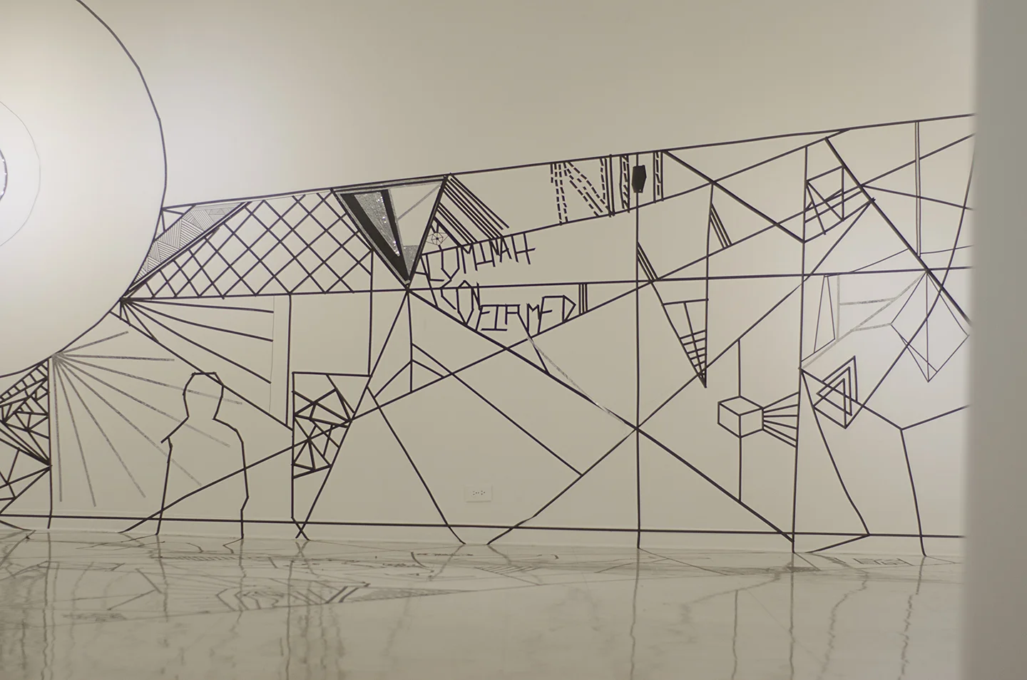  Installation shot of Center Court:&nbsp;E.S.G.T.L.  Digital print  2016  photo credit Jaypix Belmer  