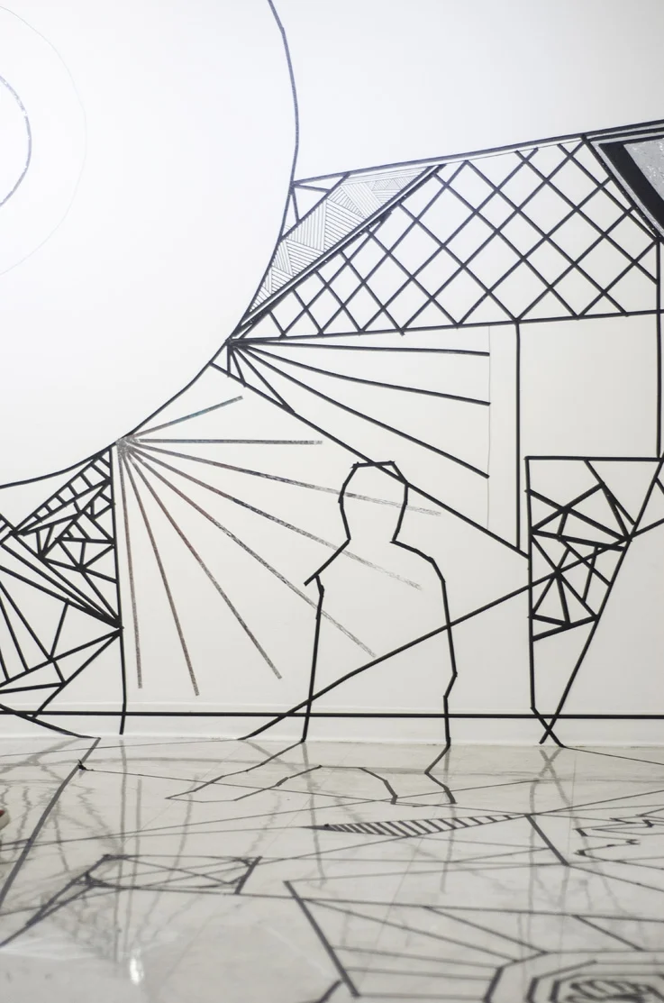  Installation shot of Center Court:&nbsp;E.S.G.T.L.  Digital print  2016  photo credit Jaypix Belmer  