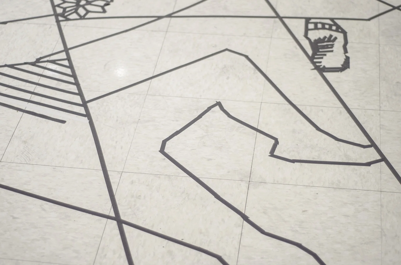  Installation shot of Center Court:&nbsp;E.S.G.T.L.  Digital print  2016  photo credit Jaypix Belmer  