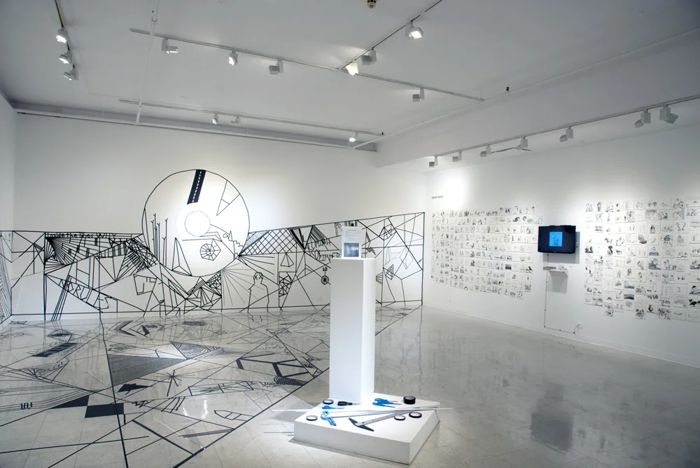  Installation image of Center Court: Exploring Sacred Geometry through Line  Work With Me  2016 