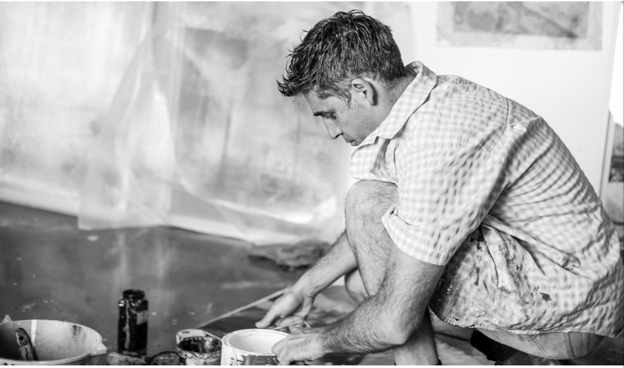 Alberto in his studio Phot credit: Heidi Flumm Photography
