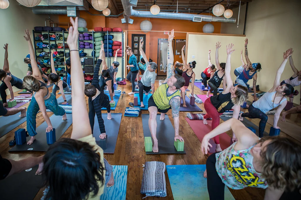 Beautiful Yoga Studio WIth Gleaming Hardwood Floor