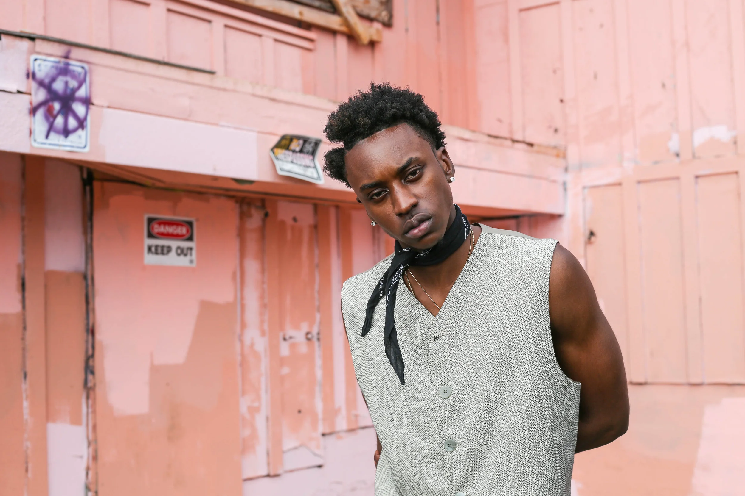 In reality, he feels more like the holographic angel on your shoulder all beauty dish lit with reflective dust particles floating around him.