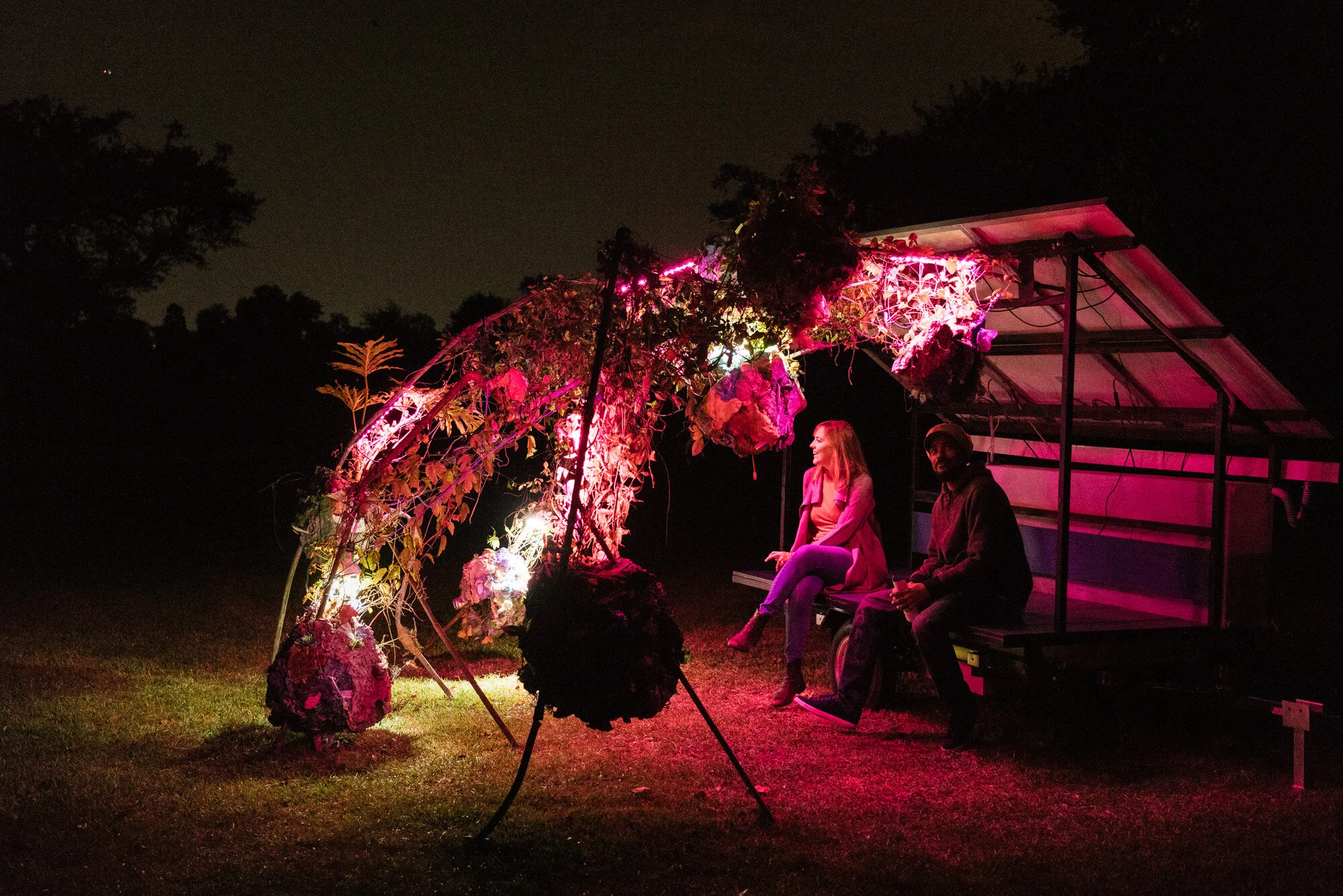 To see more images of the solar cart in situ with the sculptures fully installed click here
