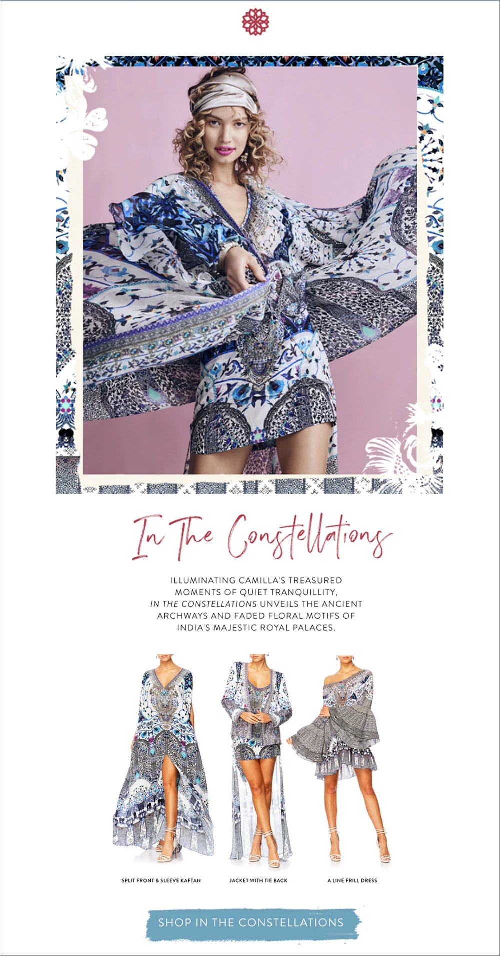 Digital copywriting featured on CAMILLA EDM