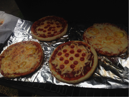 Mmmmmm, camp-pizza.