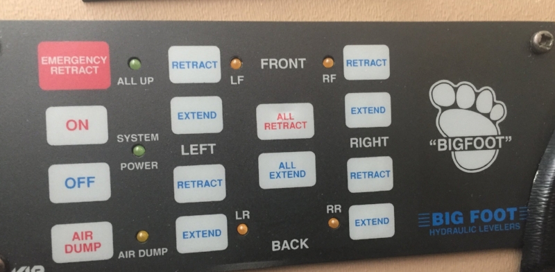 BIG FOOT leveler control panel 