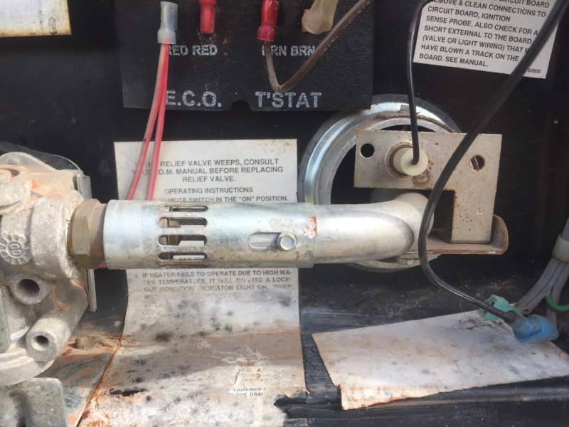 This is where the air needs to go in to help the heater flame burn properly.