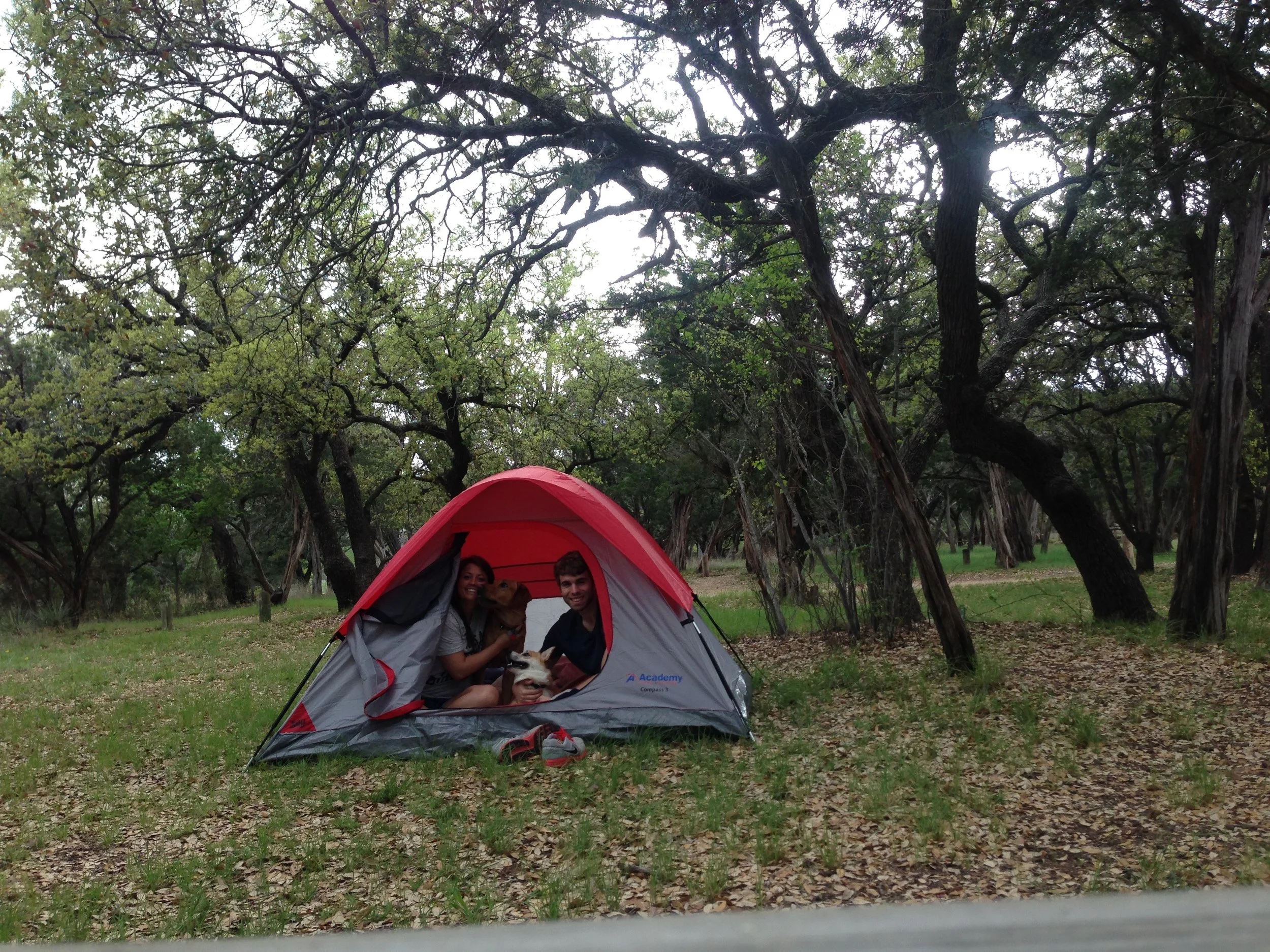 Camping in Abiline State Park during Joel's first contract in 2015.