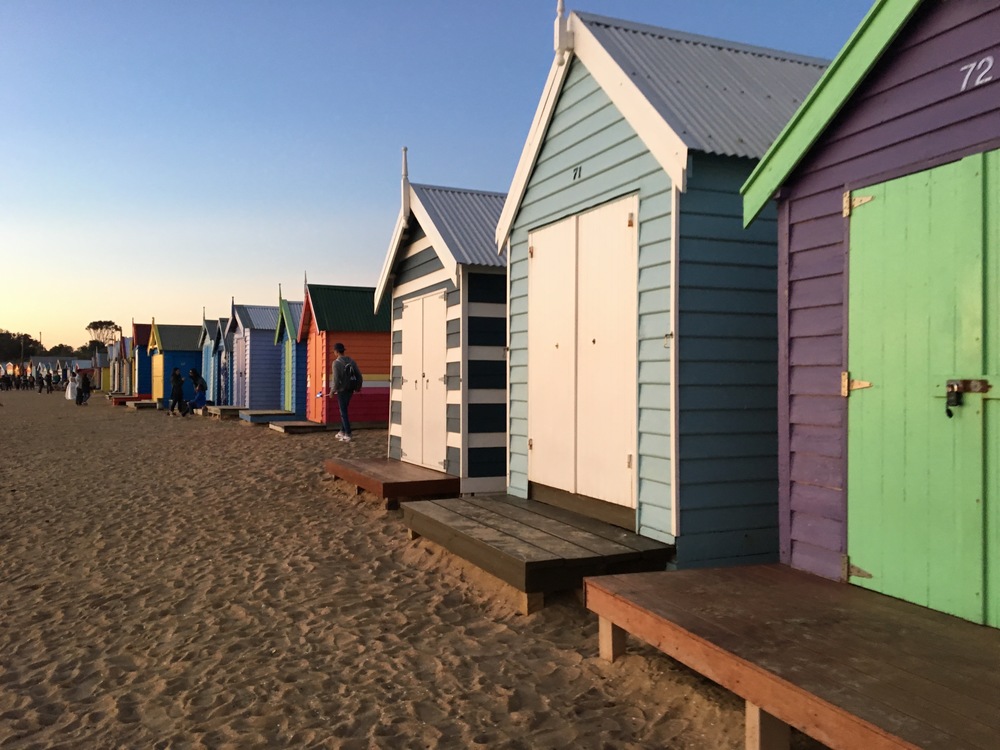  Colourful beach huts, Brighton