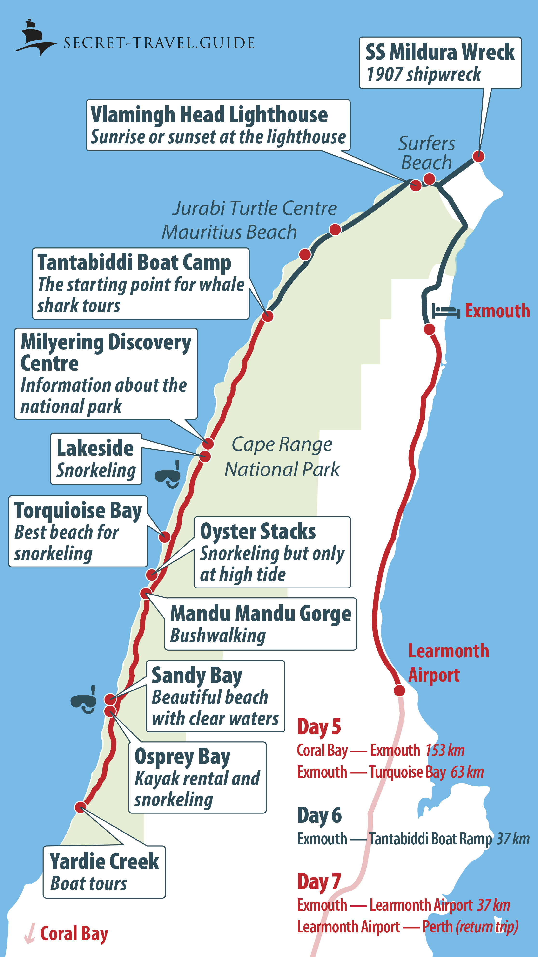 Ningaloo Reef map / Exmouth map