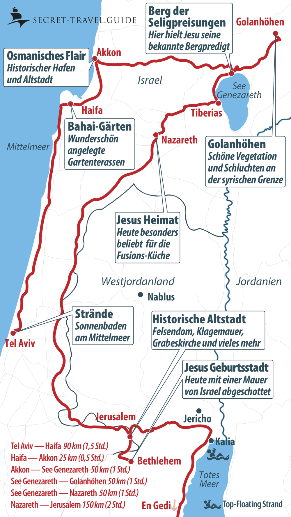 Karte Norden Israels