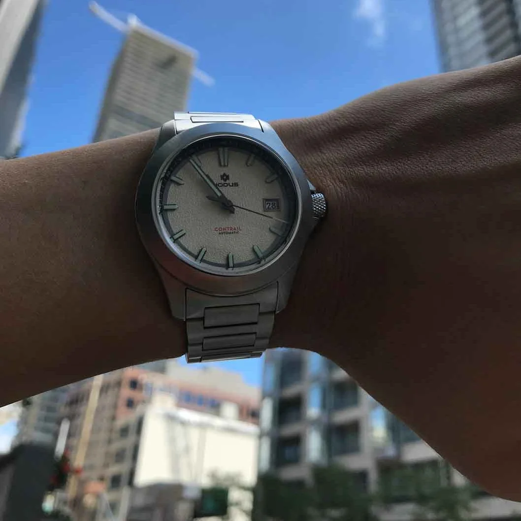 The typical watch-lover wrist-shot.