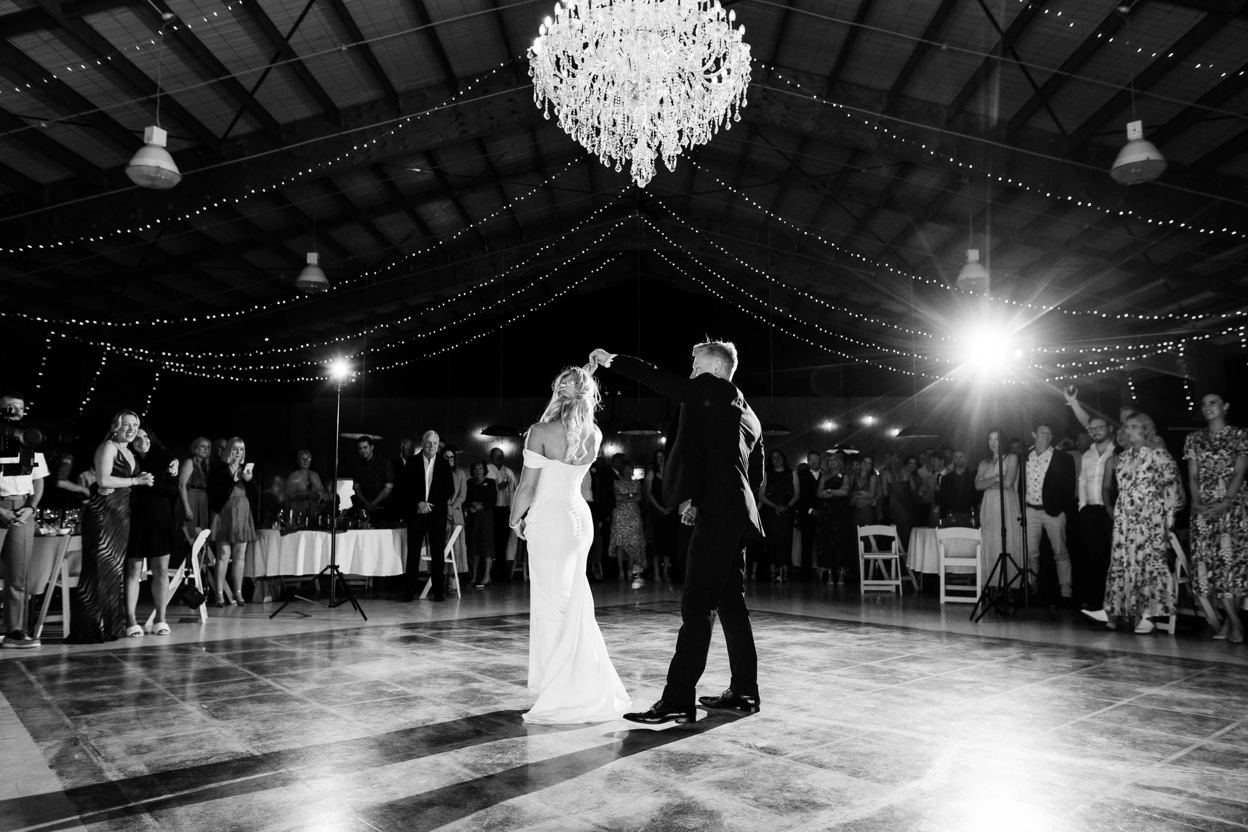 wedding photography Bangor farm first dance