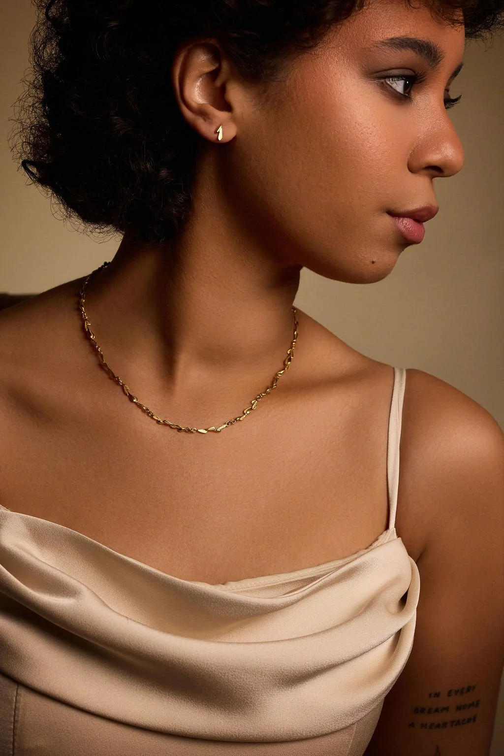 GARLAND - autumnal petal necklace - 9ct gold