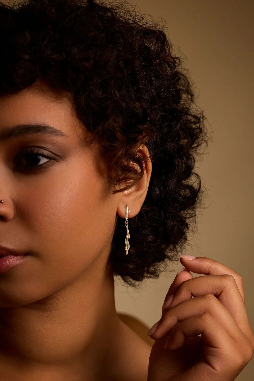 READY TO SHIP - FLOW - sculptural articulated earrings - 9ct gold