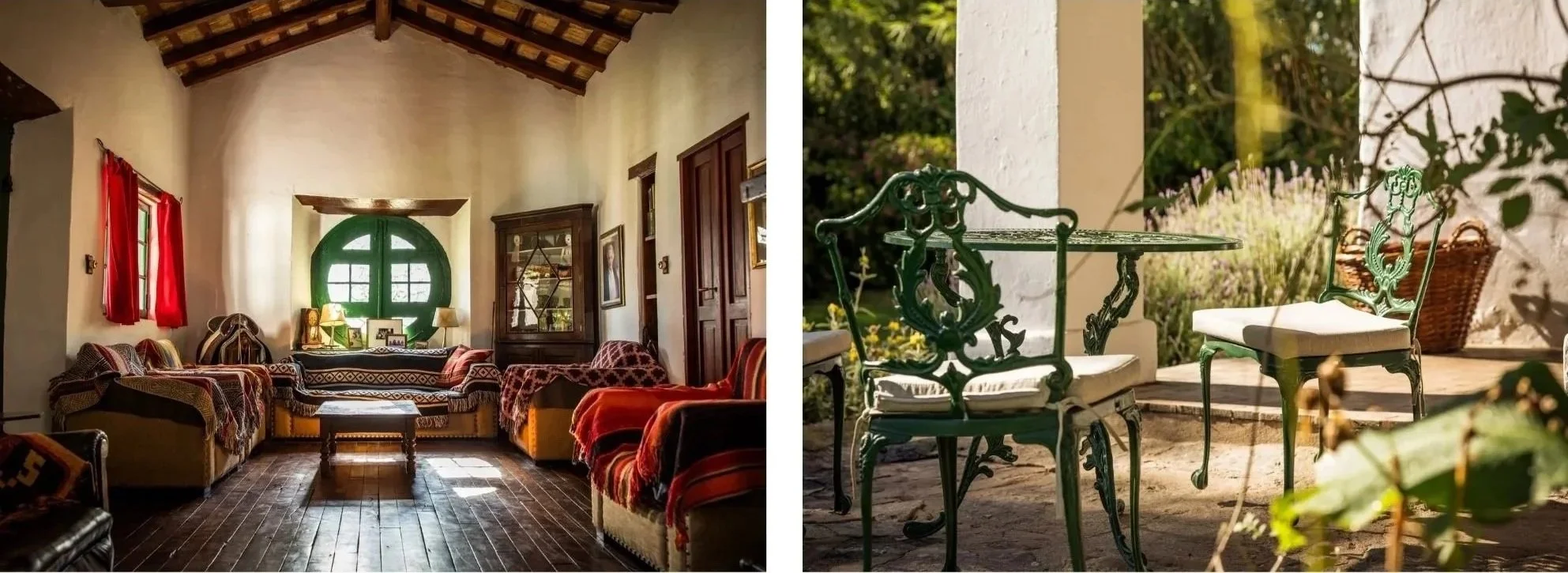 The estancia main house and garden