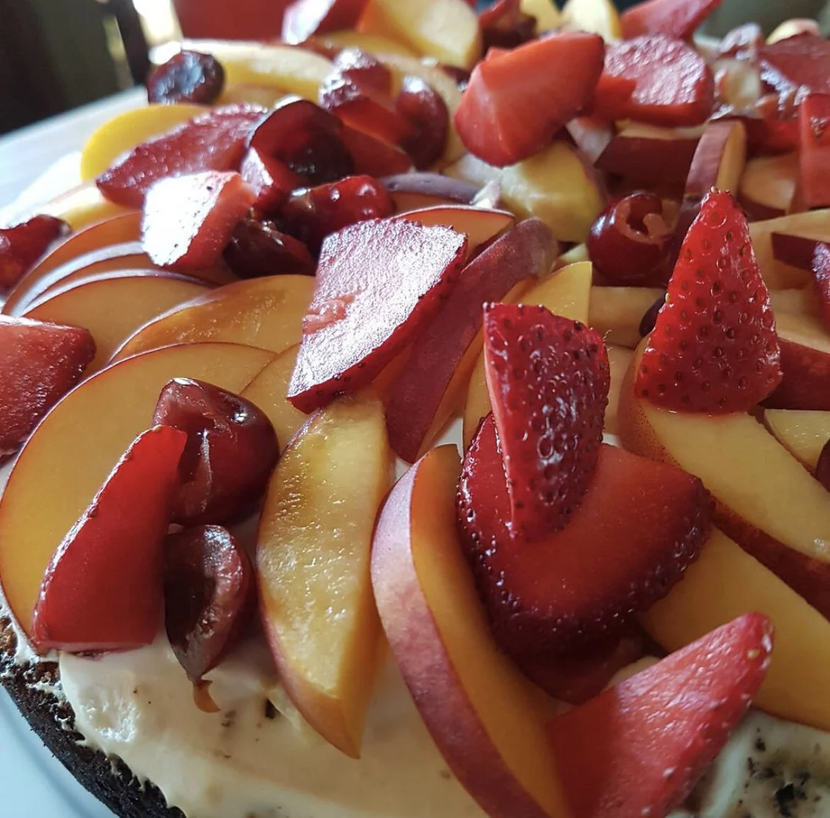 Summer Fruit Sponge Cake