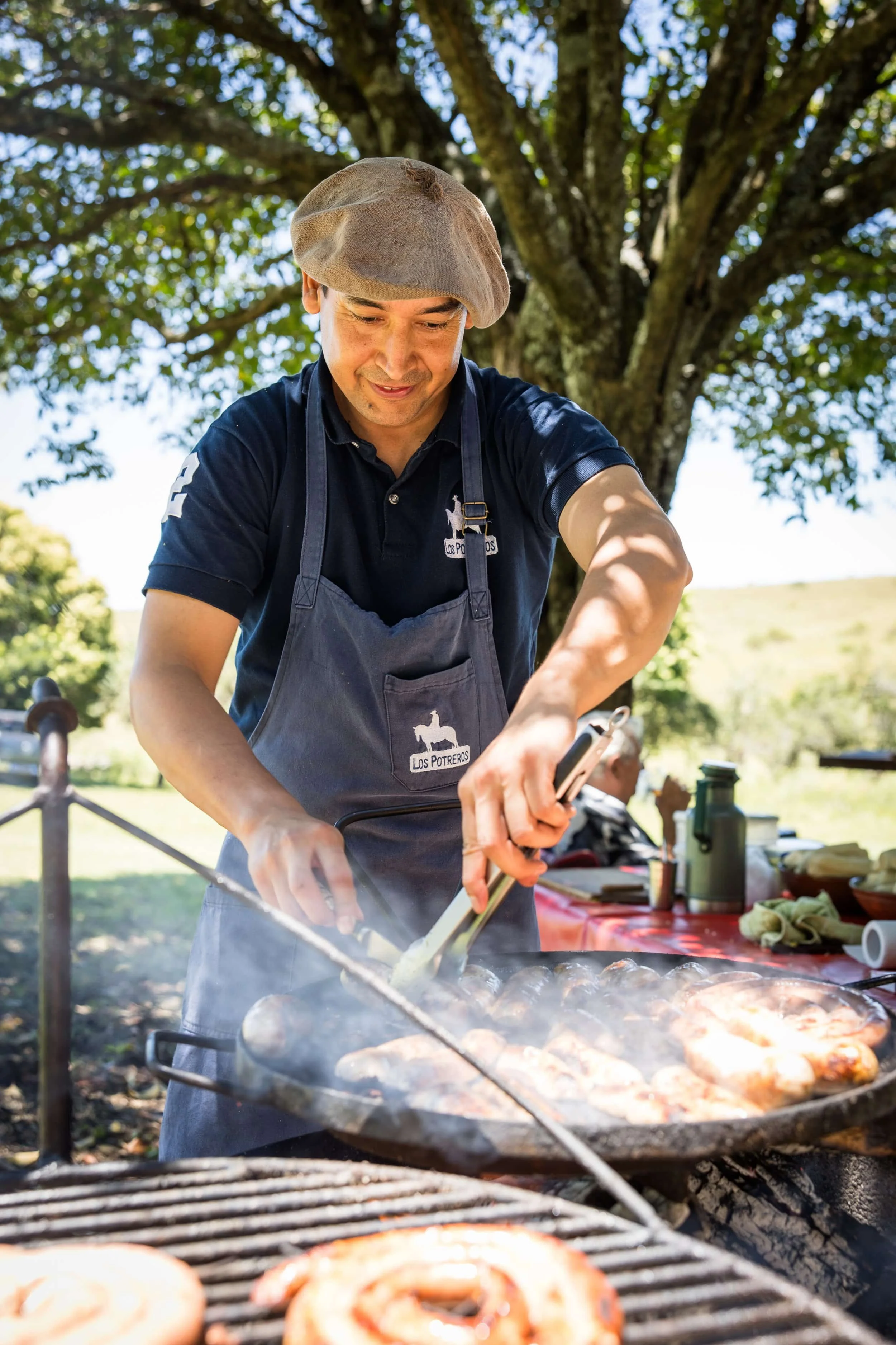 Chef Claudio Preparing the Choripan