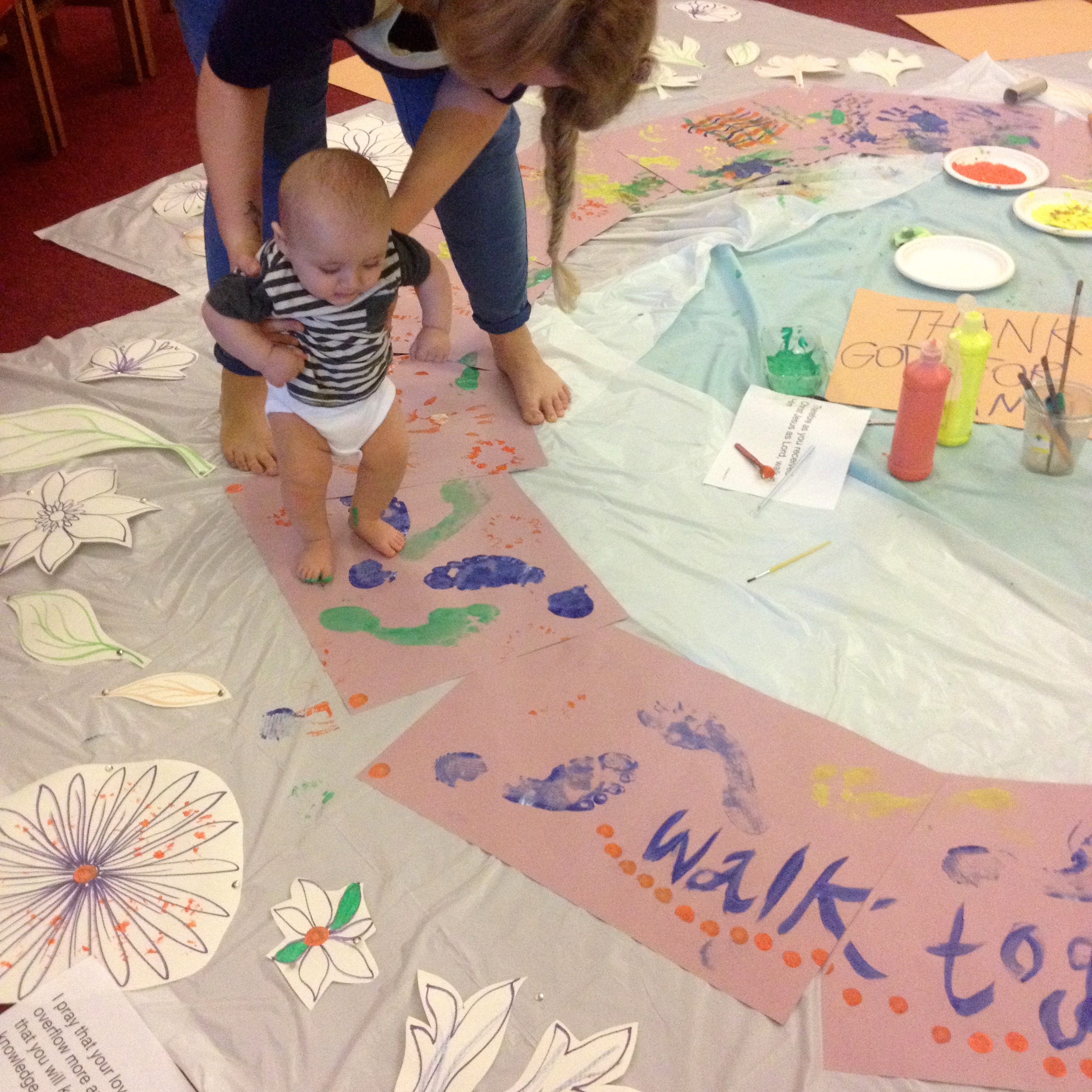 facilitating a creative prayer space for kids and families on the Lincoln estate at All Hallows Bow