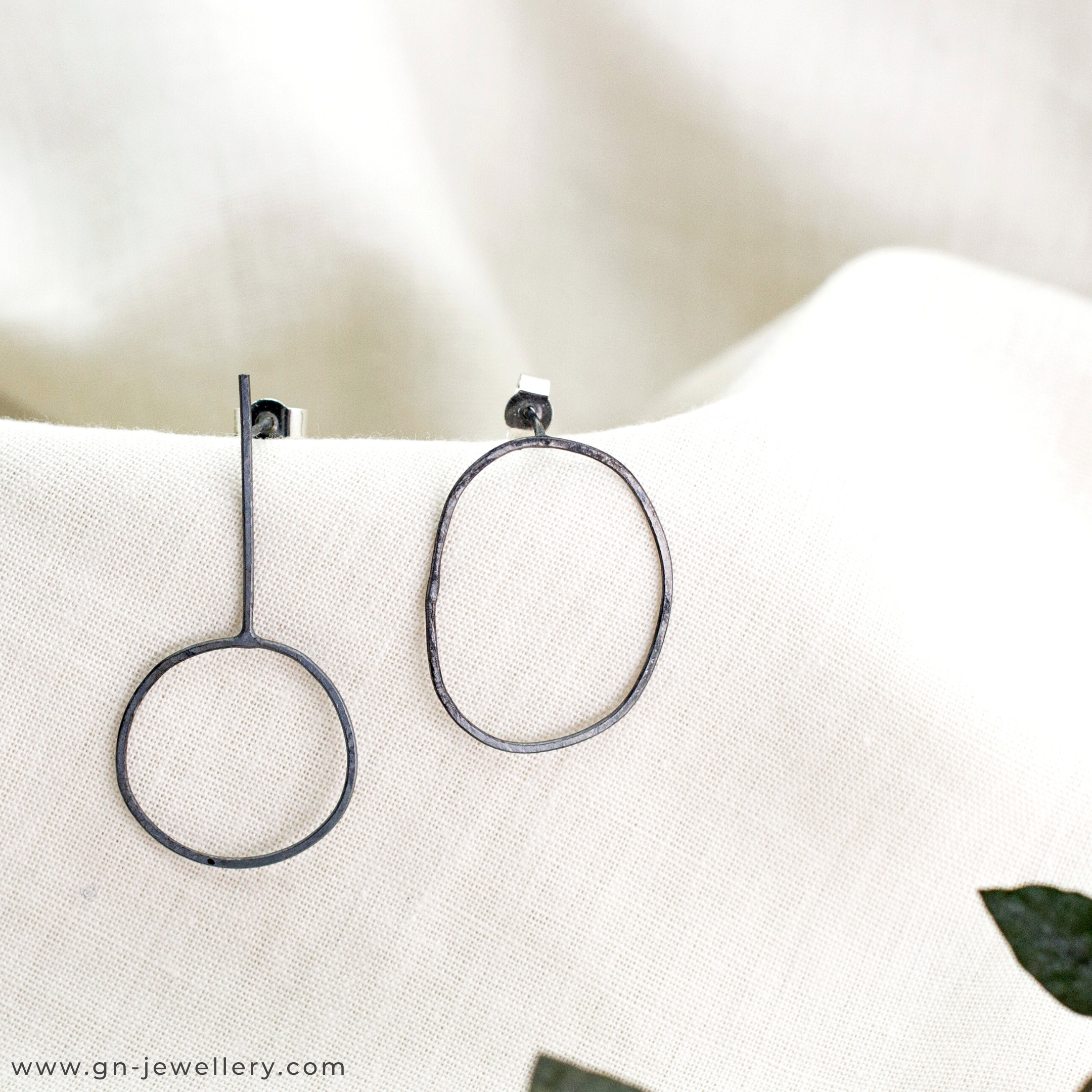 GN Jewellery-mismatched-oxidised-silver-earrings.png