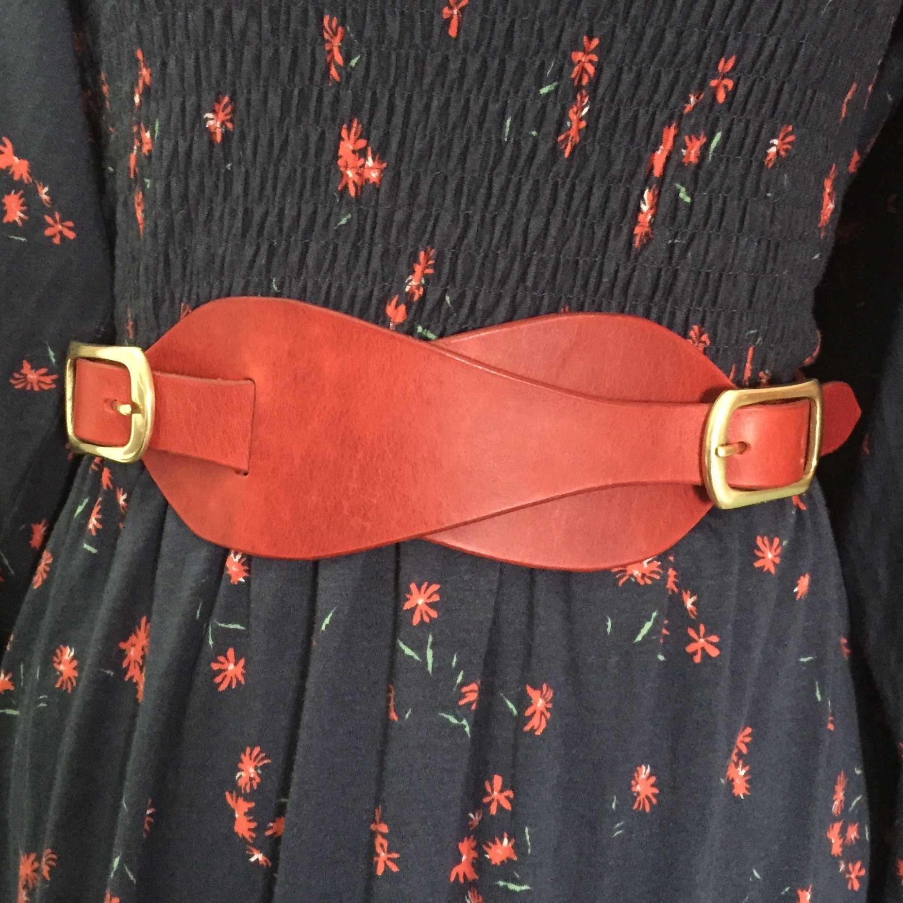 egallowayleather Handstitched Red Double Buckle Belt.jpg